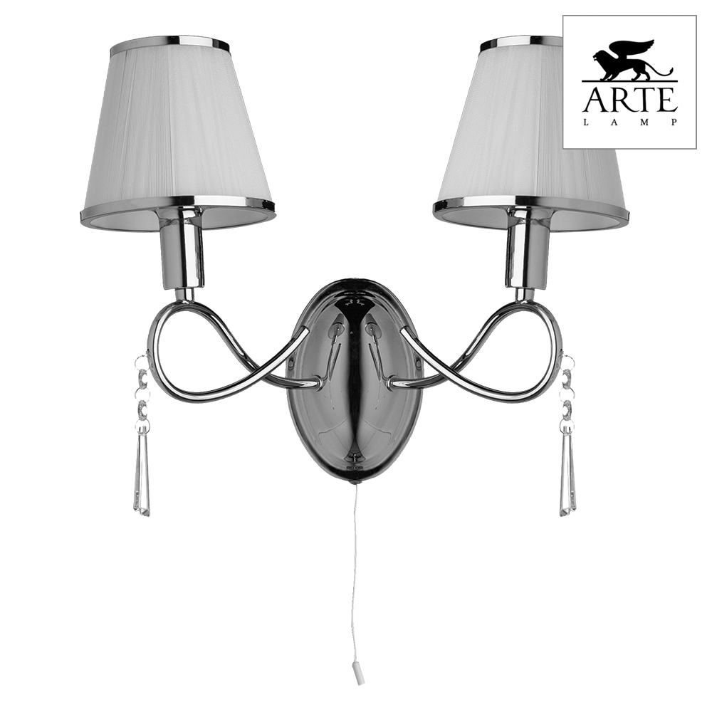 Arte Lamp Logico Хром/Белый Бра 40W E14 фото