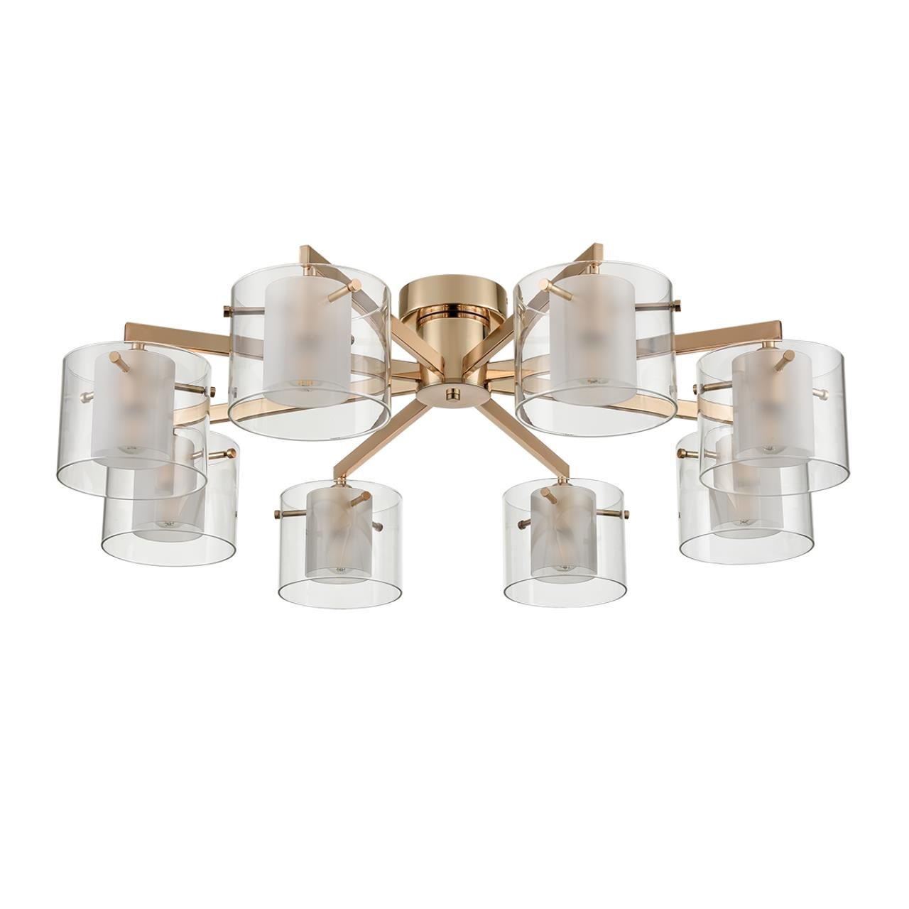 Lumion 6587/8C MODERNI LN24 золото/прозрачный, металл/стекло Люстра потолочная E14 8*40W 220V VERDI фото