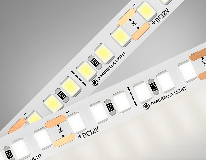 Ambrella Светодиодная лента GS1312 2835 180Led/ 14.4W m/ 12V IP20 4500K/ 5000*10*1.2mm/ кратность резки 33mm (2 конт.) фото