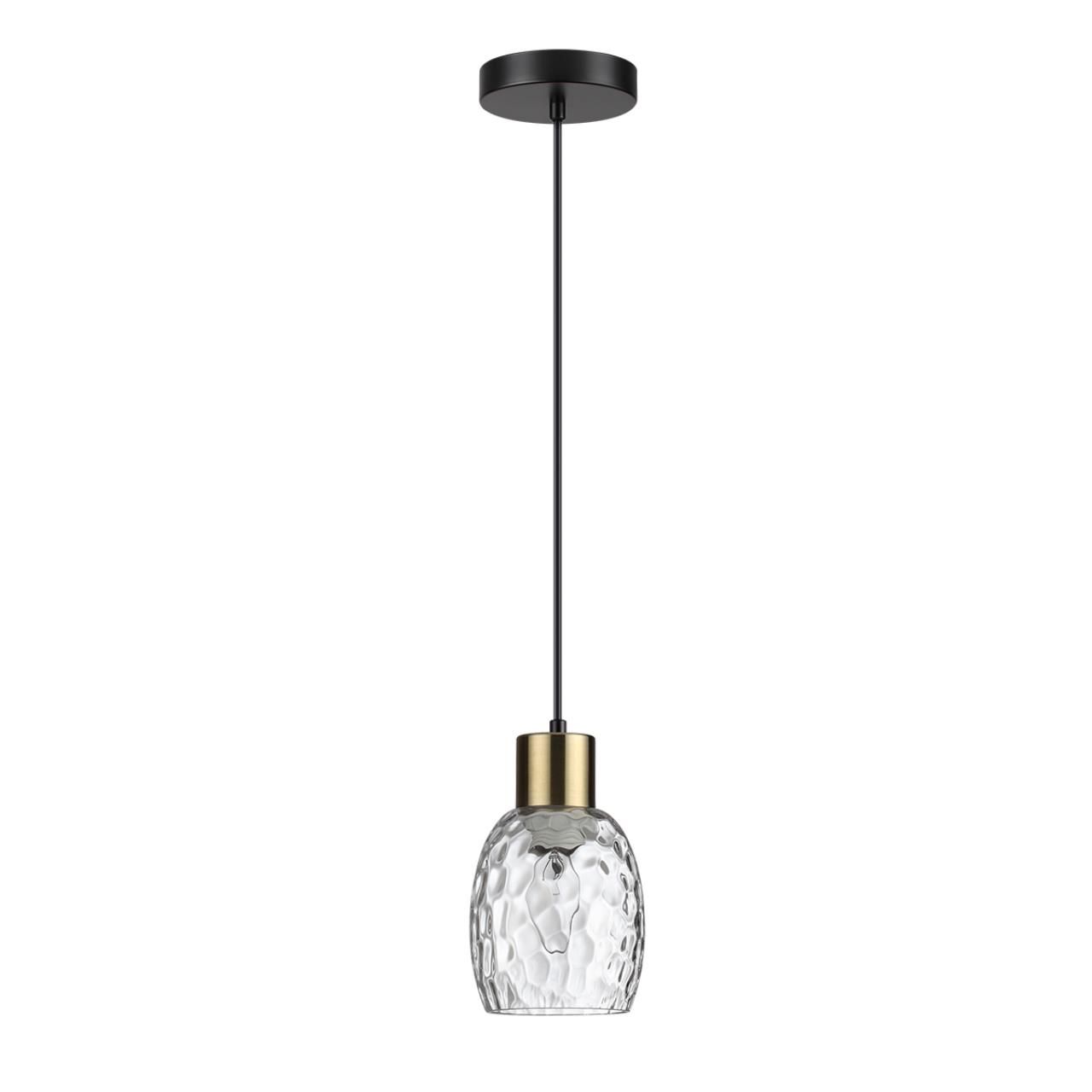 Lumion 6562/1A MODERNI LN24 черный, золотой/прозрачный/металл/стекло Подвес E27 1*40W 220V ICE фото