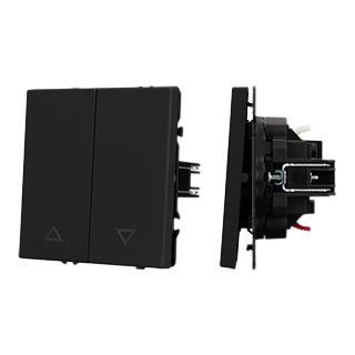 Arlight Механизм выключателя управления шторами SWT-NOBE-MKR2-SFPL-BK (230V, 10A) (Черный оникс) фото