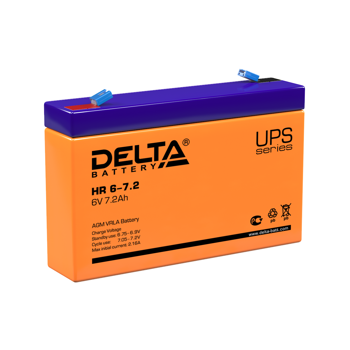 Delta Аккумуляторная батарея HR 6-7.2 (6V/7.2Ah) фото