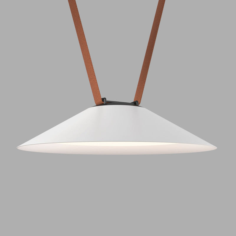 Denkirs DK5565-WH+BK Трековый светильник Belty Flow со светодиодом d300mm H71mm 48V 12W 120° 3000K IP20 белый с черным алюминий фото