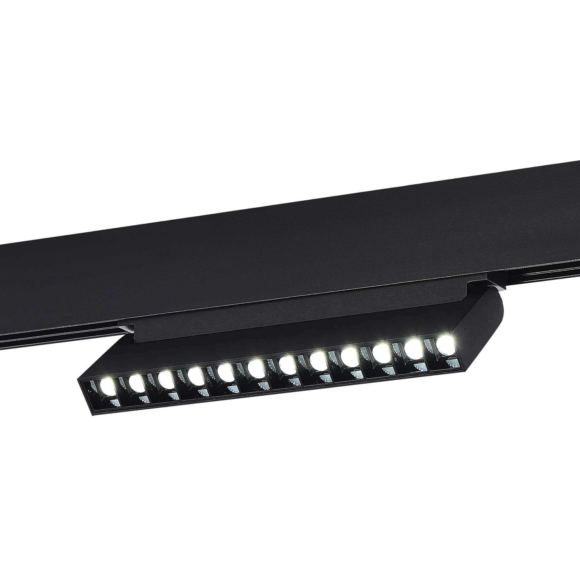 ST LUCE ST372.406.12 Магнитный трековый светильник SMART Черный LED 1*12W 2700K-6500K 1 080Lm Ra90 36° IP20 L225xW22xH136 48V фото