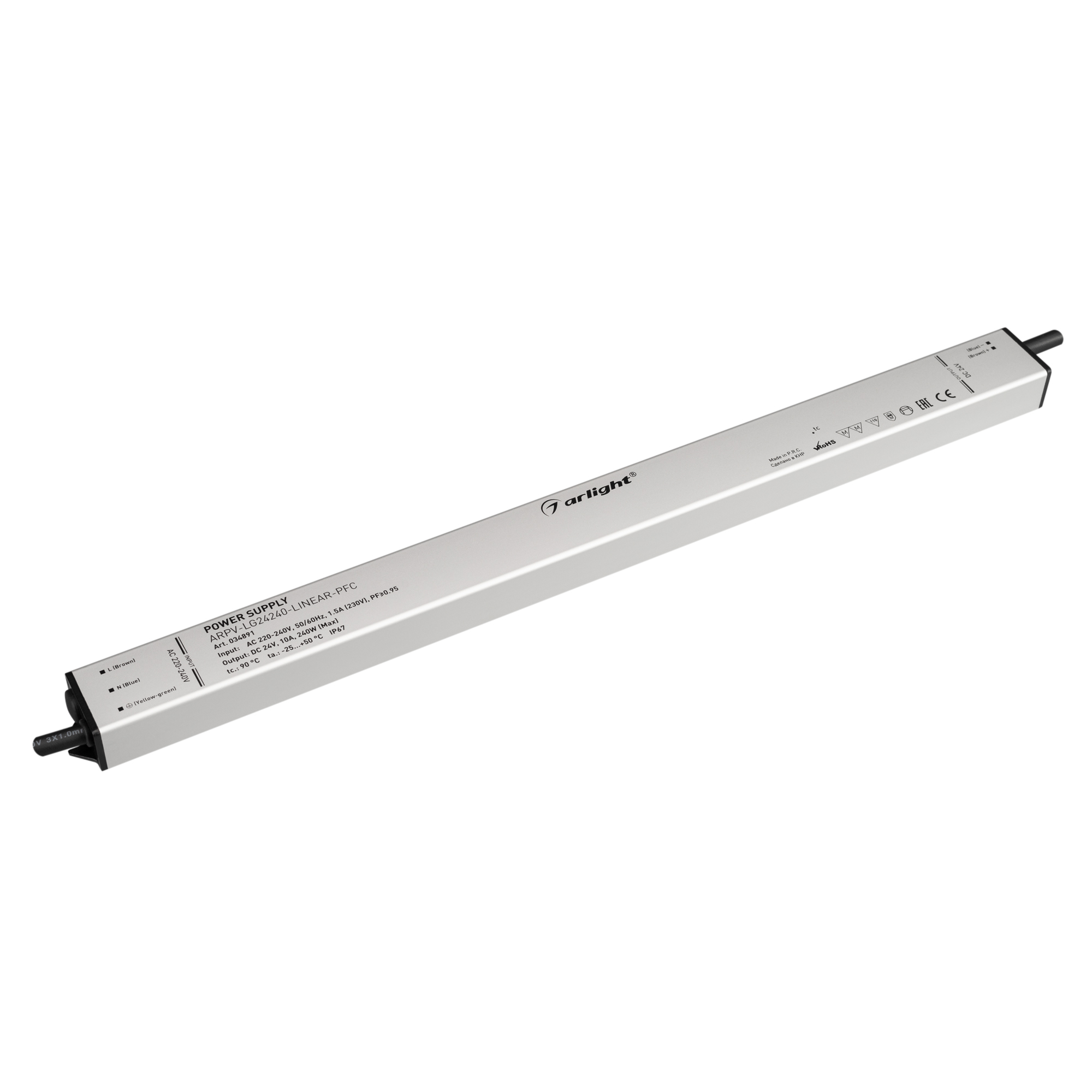 Arlight Блок питания ARPV-LG24240-LINEAR-PFC (24V, 10A, 240W) (IP67 Металл, 5 лет) фото
