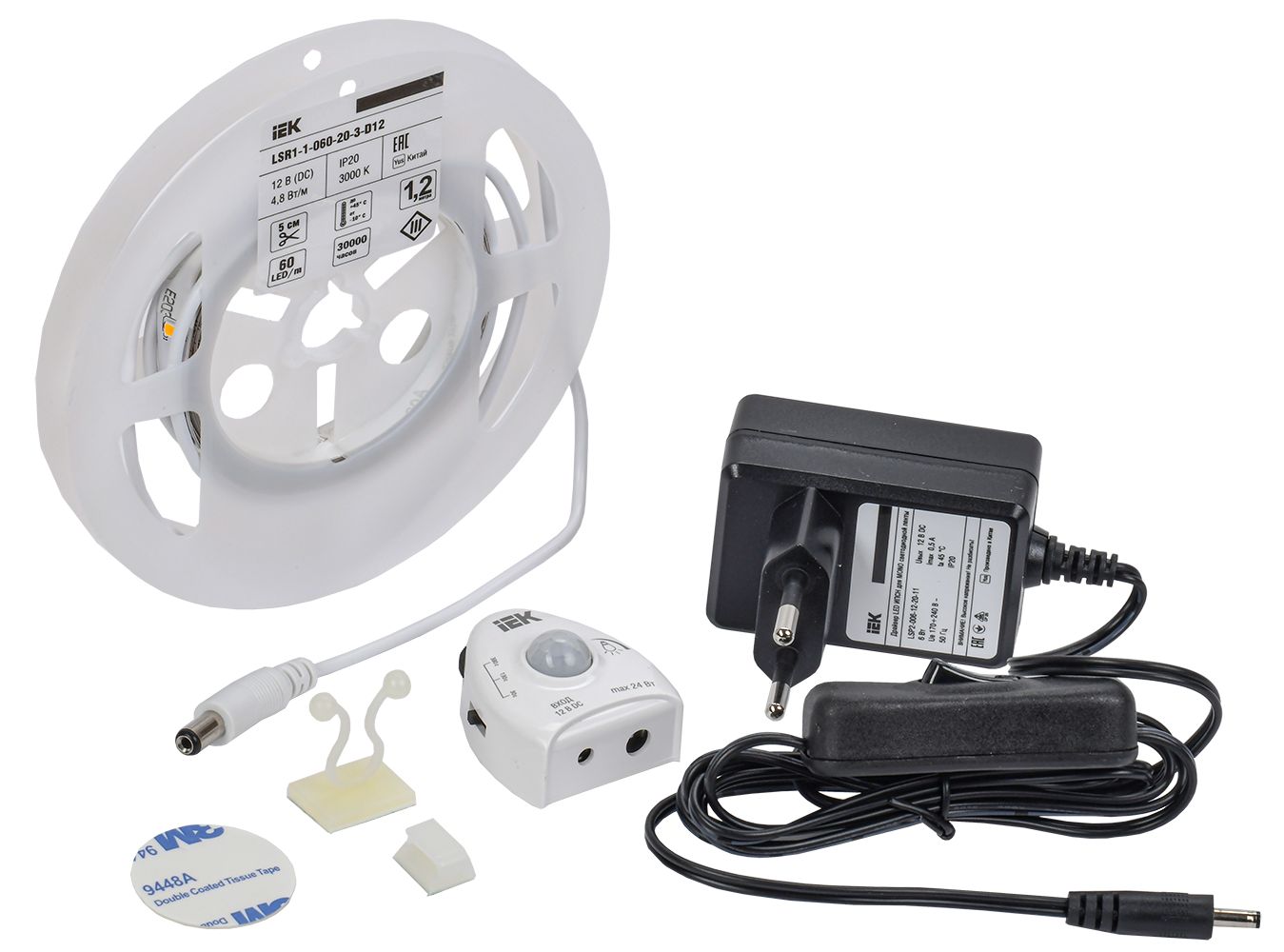 IEK Комплект DIY (2835WW60-4,8-IP20-12В 1,2м + др. + ДД) фото