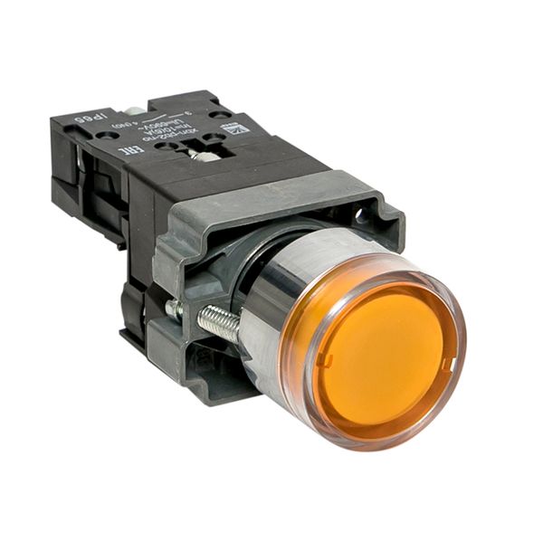 EKF Кнопка BA51 с подсветкой 230В желтая NO IP65 PROxima фото
