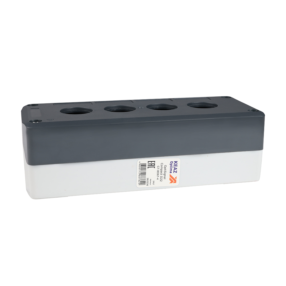 КЭАЗ Корпус кнопочного поста OptiSignal Compact D22 С7-BD67-4 4 отв. IP67 XALD04. фото