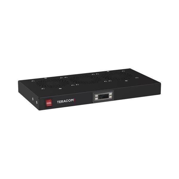 EKF Блок охлаждения TERACOM PRO 1U 3 вентилятора с выключателем и электронным термостатом чёрный фото