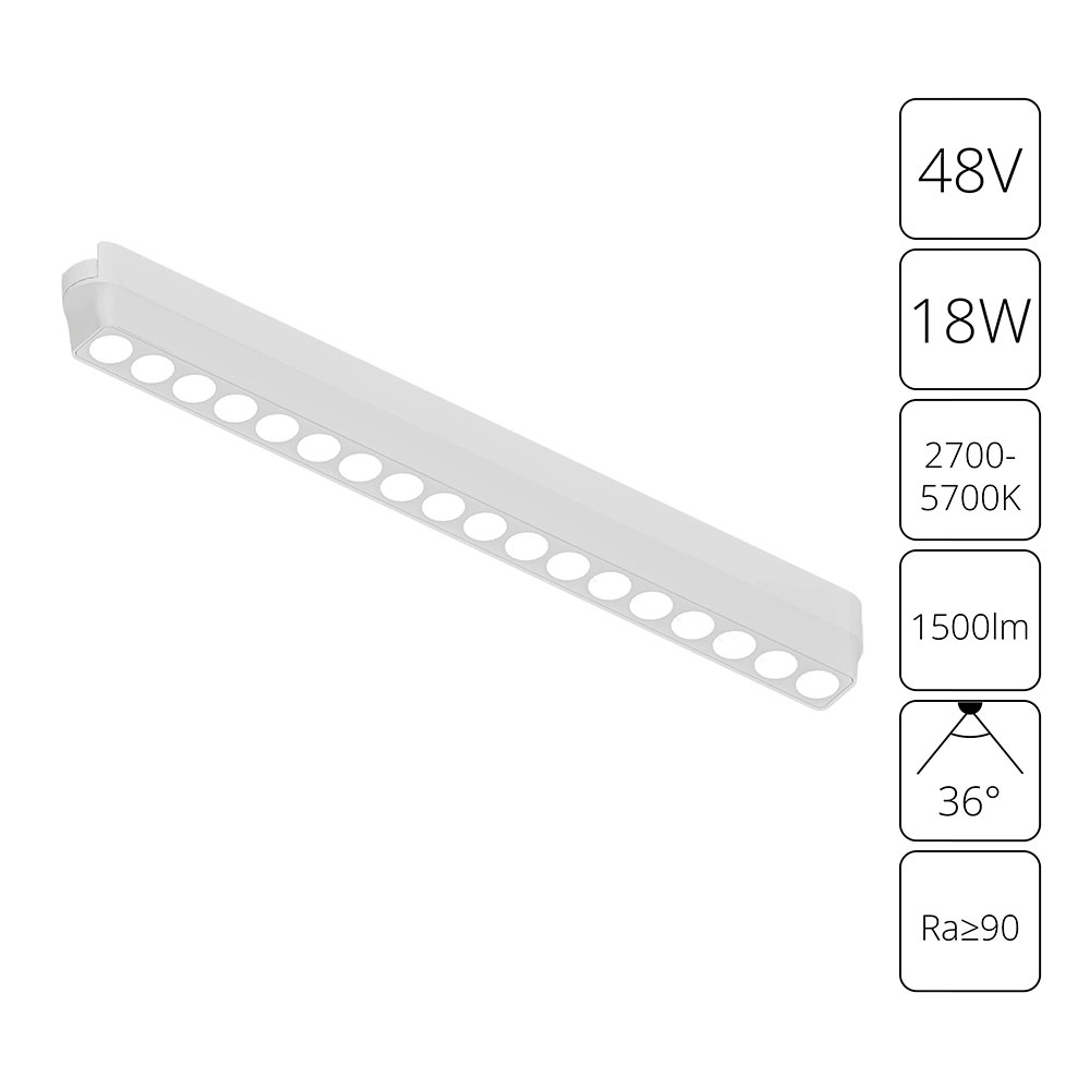 Arte Lamp A2969PL-1WH СВЕТИЛЬНИК ПОТОЛОЧНЫЙ RAPID 48В 18Вт макс 1500лм 2700-5700К 90+ 36° smart фото