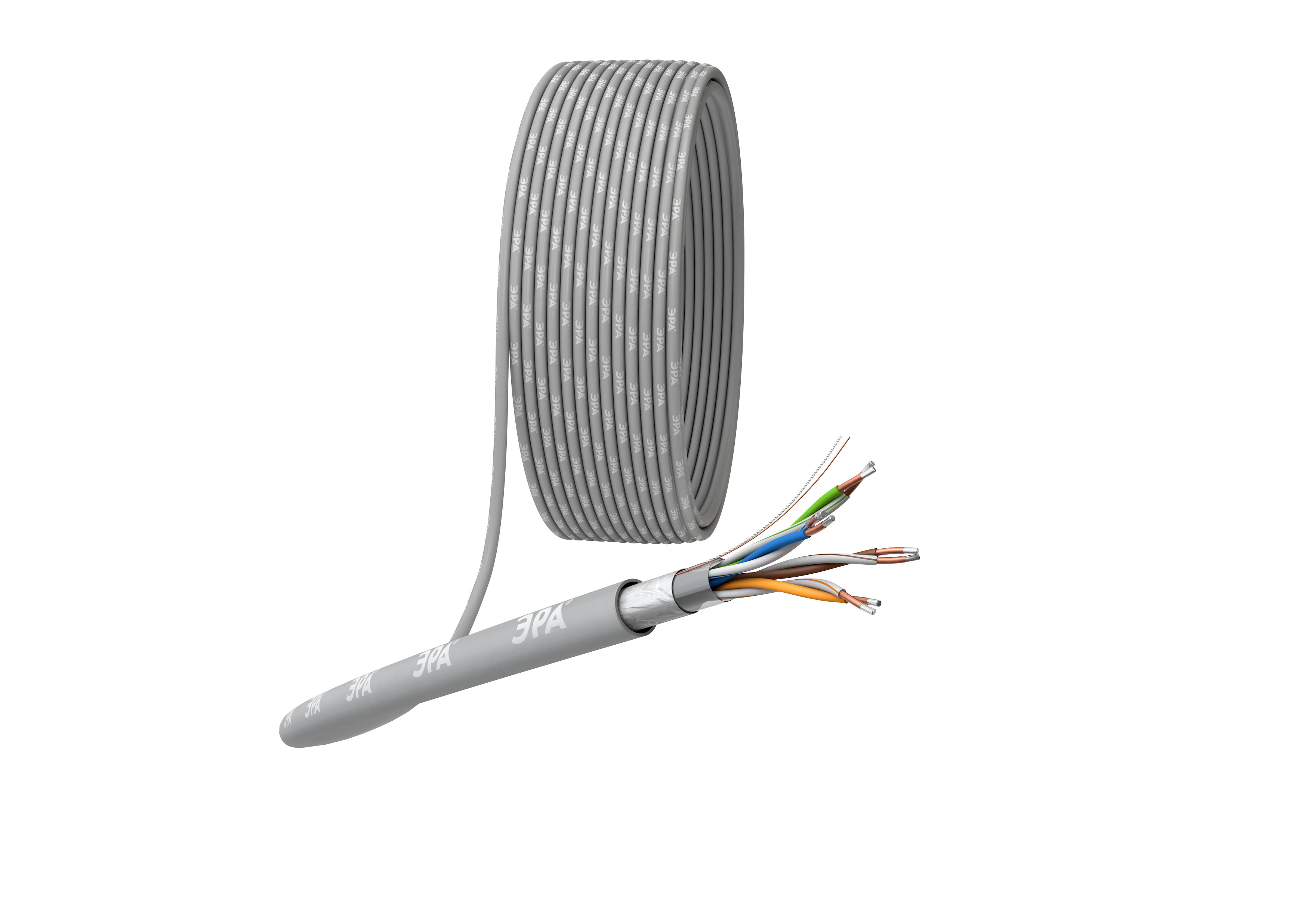 ЭРА Кабель витая пара SIMPLE F/UTP 4x2x24 AWG Cat5e CCA PVC 305м фото