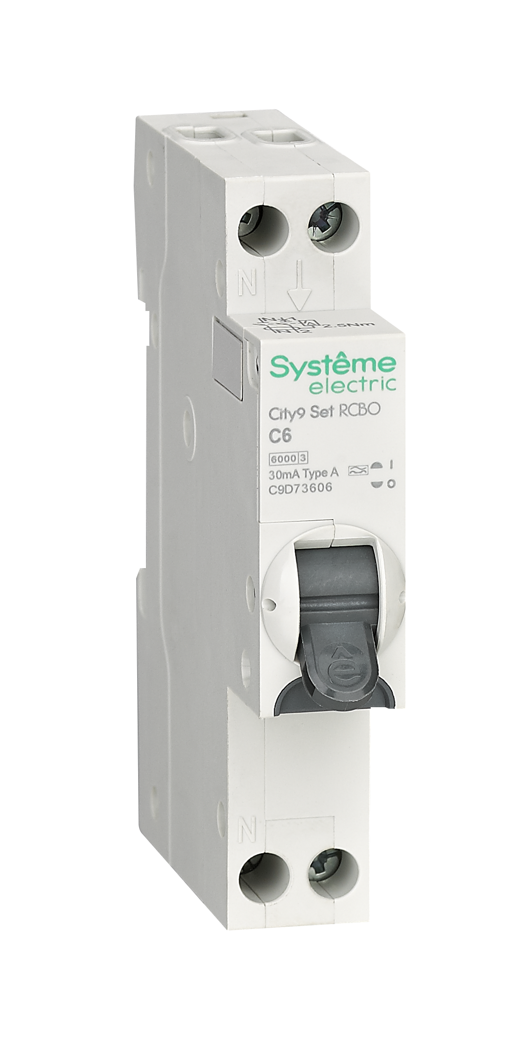 Systeme Electric City9 АВДТ 1П+Н C6 6000A 30мА A 18мм фото