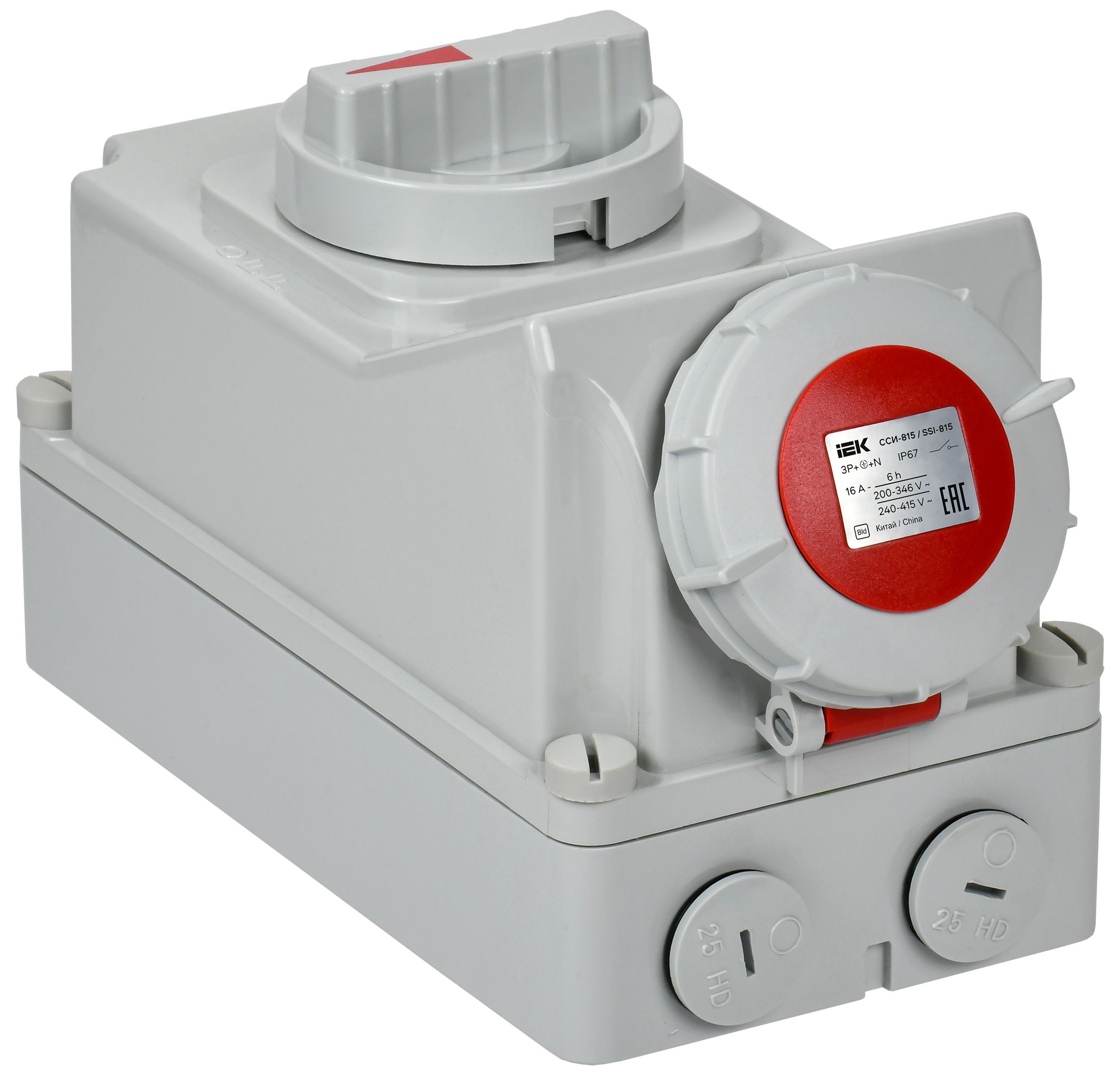 IEK Розетка с мех. блок. ССИ-815 16А-6ч 380В 3P+PE+N IP67 фото
