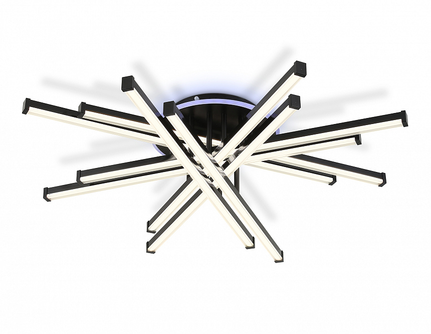 Ambrella Светильник светодиодный потолочный FL6276 BK 119W черный 3000K-6400K+RGB 800*800*165 (ПДУ ИК) фото