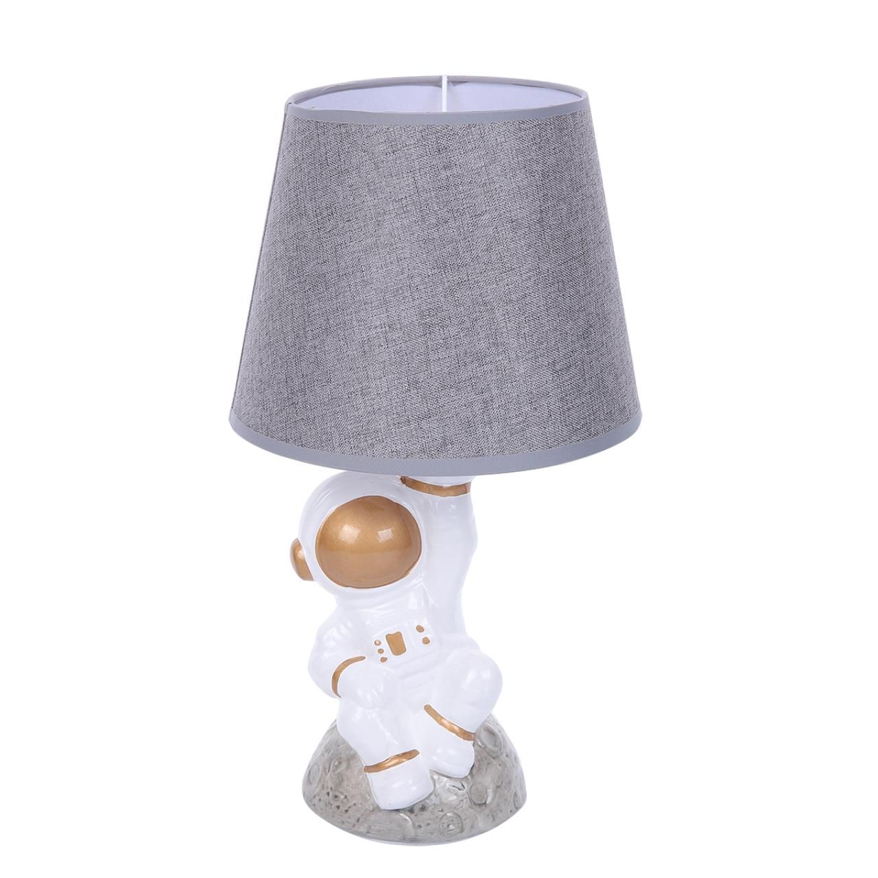Lumion 8208/1T MODERNI LN25 белый/серый, керамика/текстиль Настольная лампа Е27 1*60W 220V ATLAS фото