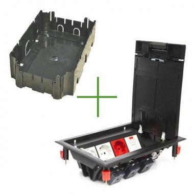Ecoplast LUK/8P Люк в пол на 8 постов с суппортом и коробкой (45х45мм) 70081+70160, пластик фото