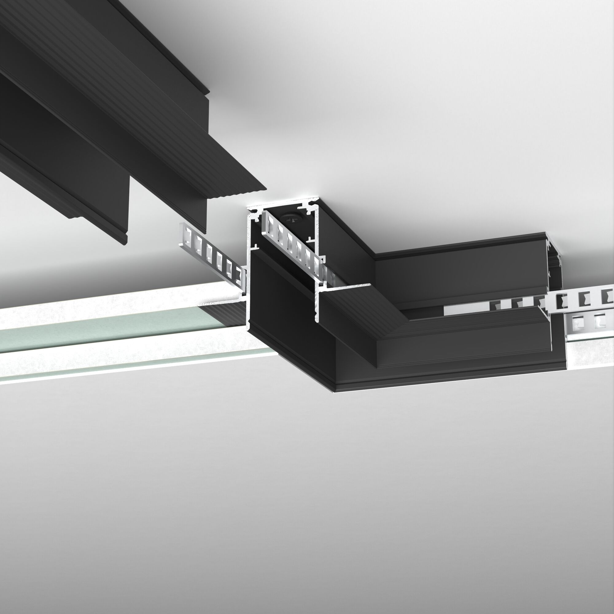 Elektrostandard Slim Magnetic Коннектор угловой для встраиваемого шинопровода под ГКЛ 9,5мм (черный) 85214/00 фото