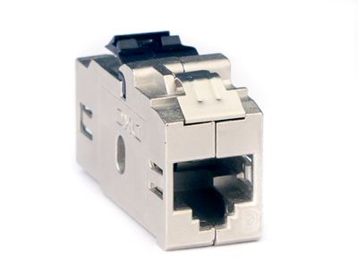 DKC Модуль  Keystone RJ45 CAT6 проходной экранированный(STP) серебристый (форм-фактор МС) фото