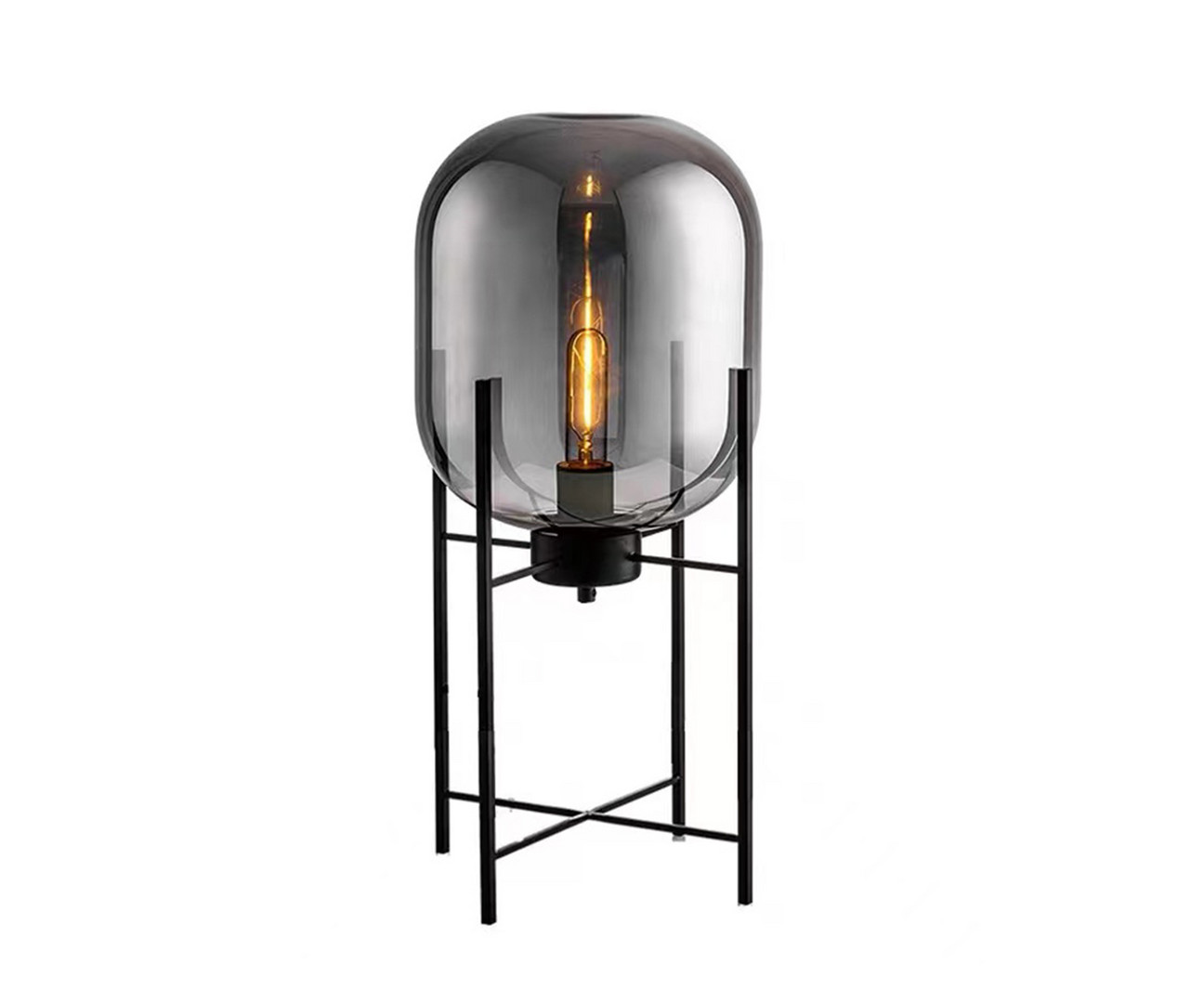 Kink Light 07708-1F,19(16) Торшер Лорейн черный/серый d38 h100 E27 1*40W комплект состоит из 2х коробок фото
