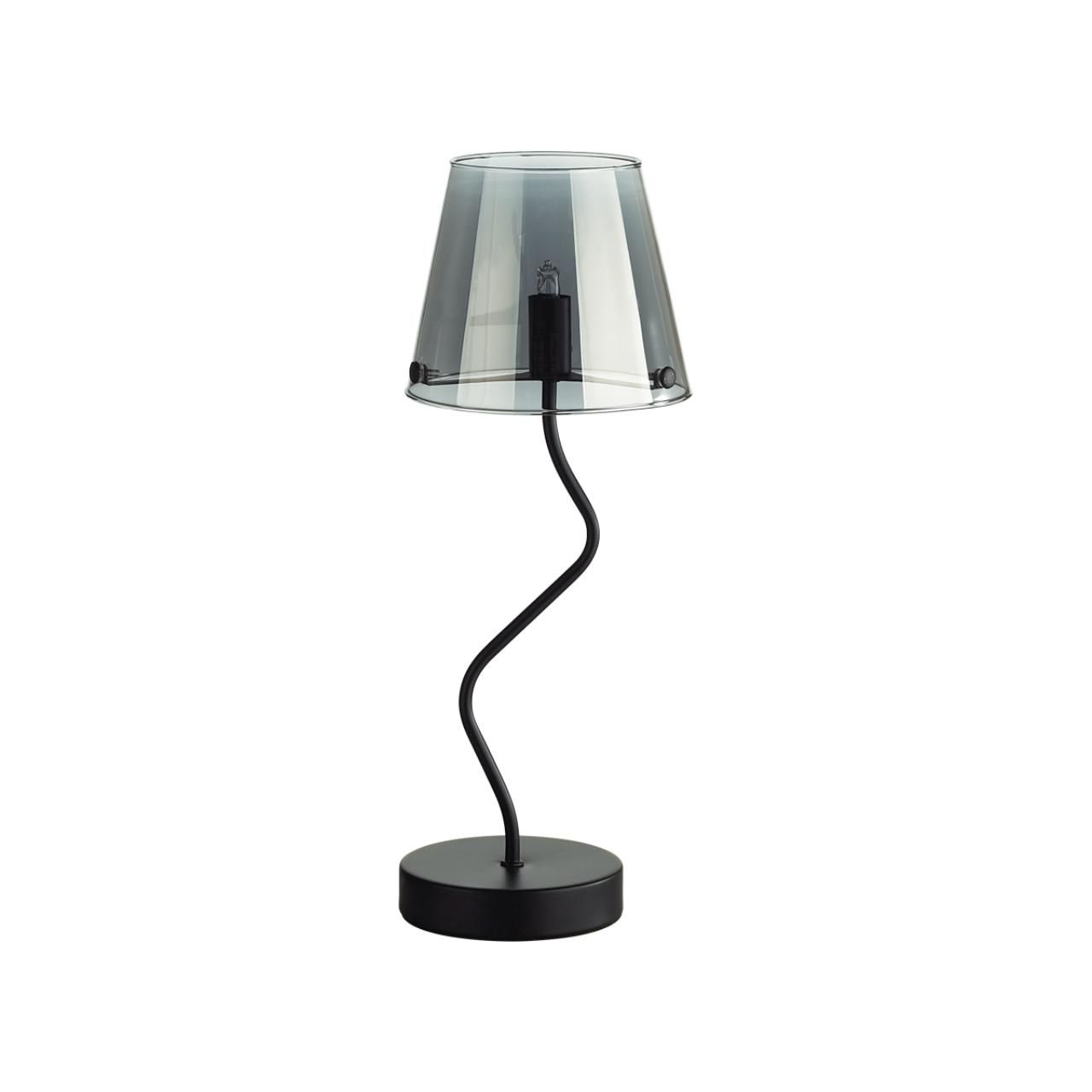 Lumion 6570/1T MODERNI LN24 черный/дымчатый/металл/стекло Настольная лампа G9 1*20W 220V SMOKY фото