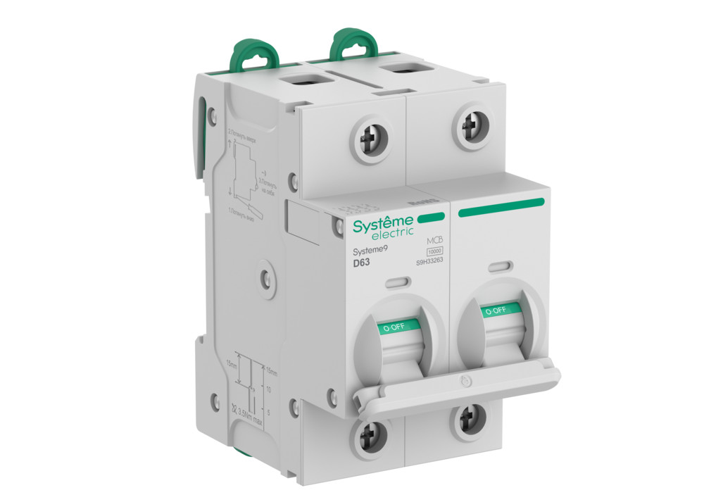 Systeme Electric Systeme9 Автоматический выключатель (АВ) 27мм D 63A 2P 10 kA 400В фото