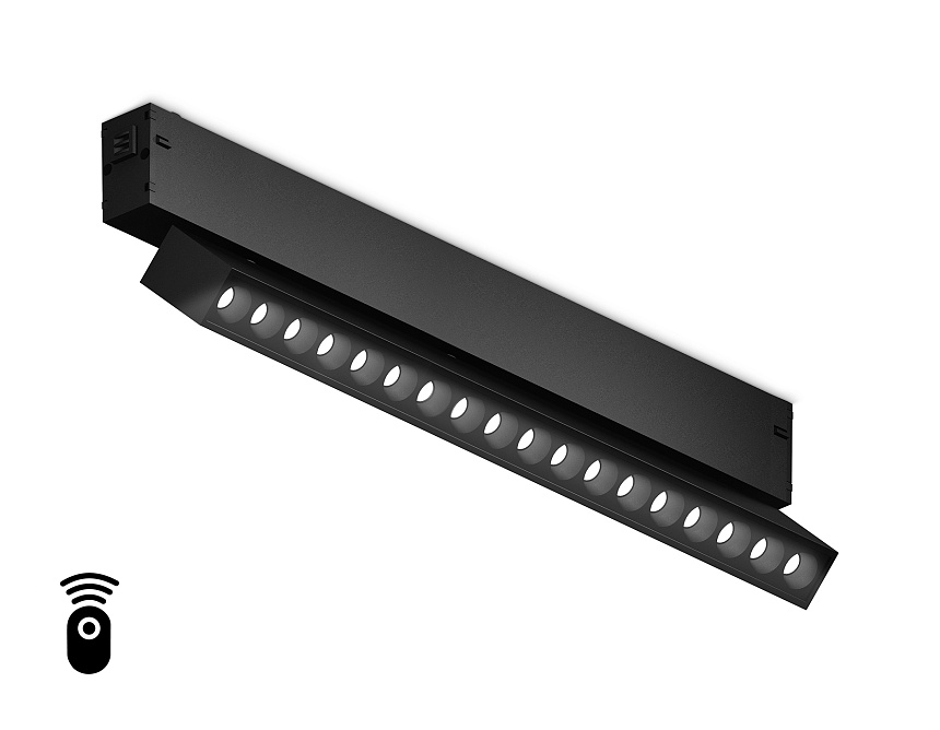 Ambrella Светильник светодиодный диммируемый для шинопровода Magnetic 220V GL1352 BK черный IP20 18W 3000K-6400K 24° 342*25*112 (Без ПДУ) фото