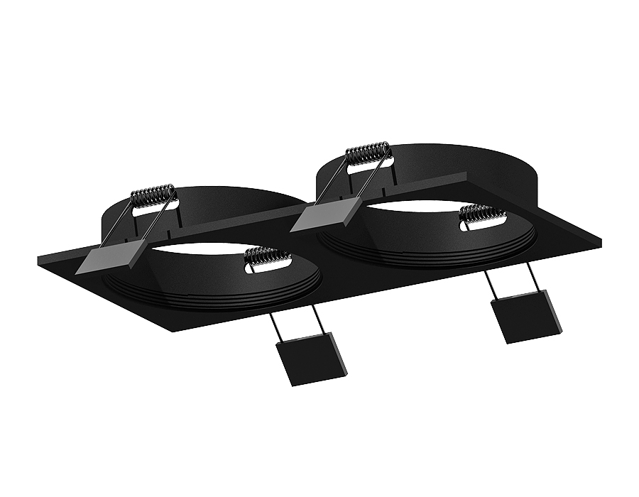 Ambrella Корпус светильника встраиваемый для насадок D60mm C6526 SBK черный песок 160*80*H25mm MR16 GU5.3 фото