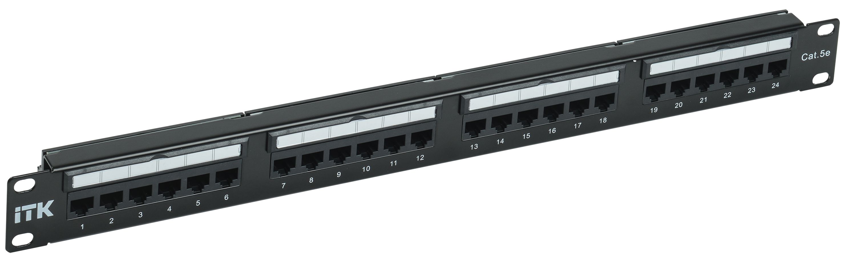 IEK ITK 1U патч-панель категория  5е UTP 24 порта Dual IDC слайд лейбл фото