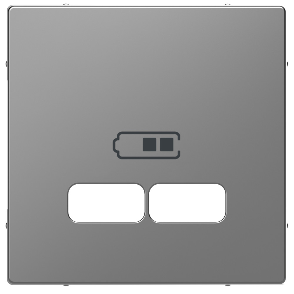 Schneider Electric Merten D-Life Нержавеющая Сталь Накладка центральная для USB механизма 2,1А фото