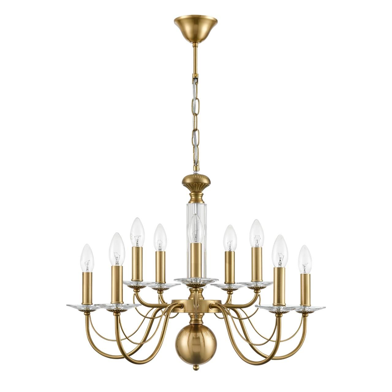 Lumion 8033/10 CLASSI LN24 медь, металл/стекло Люстра подвесная Е14 10*40W 220V INCANTO фото