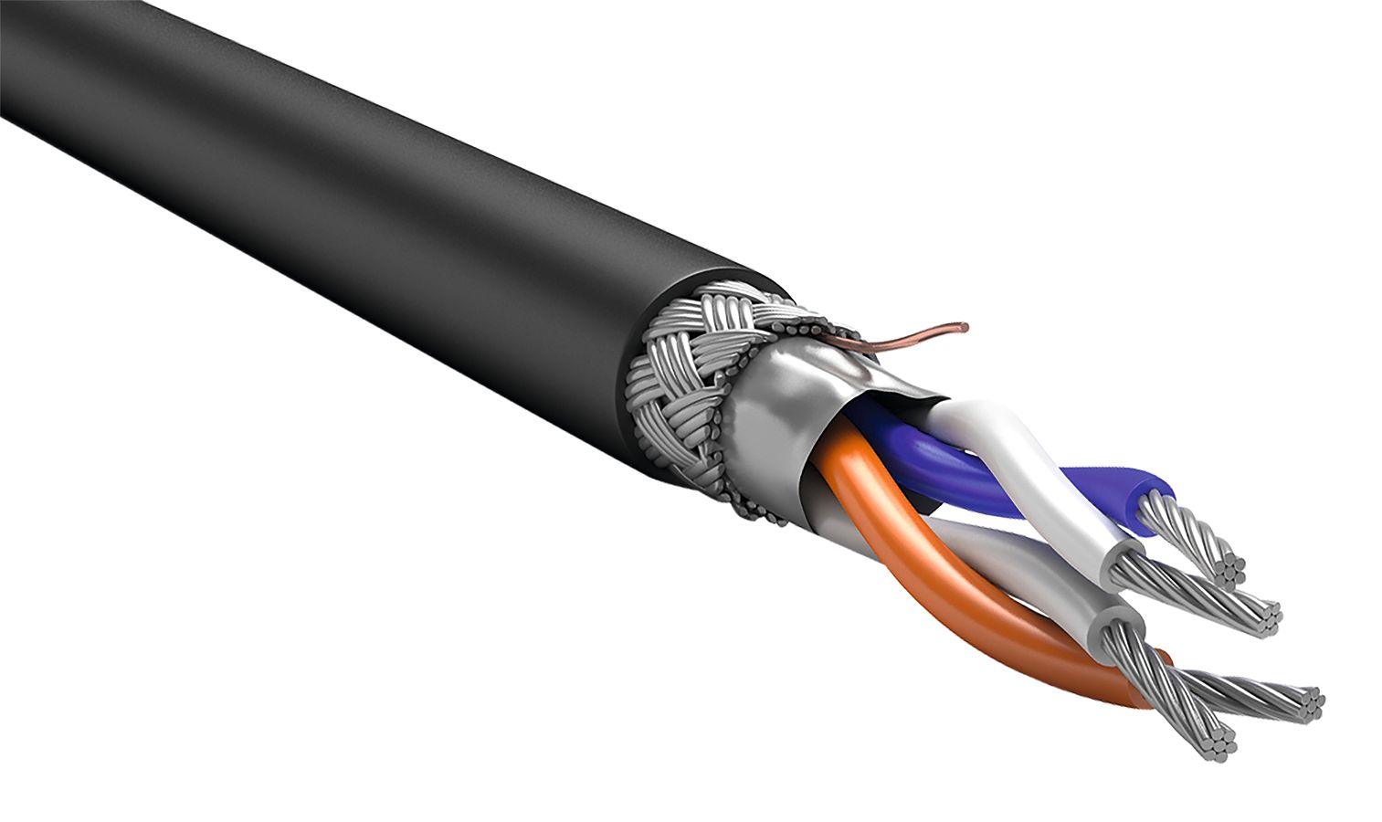 ITK Кабель RS-485 1х2х0,6 нг(А)-HF черный (200м) фото