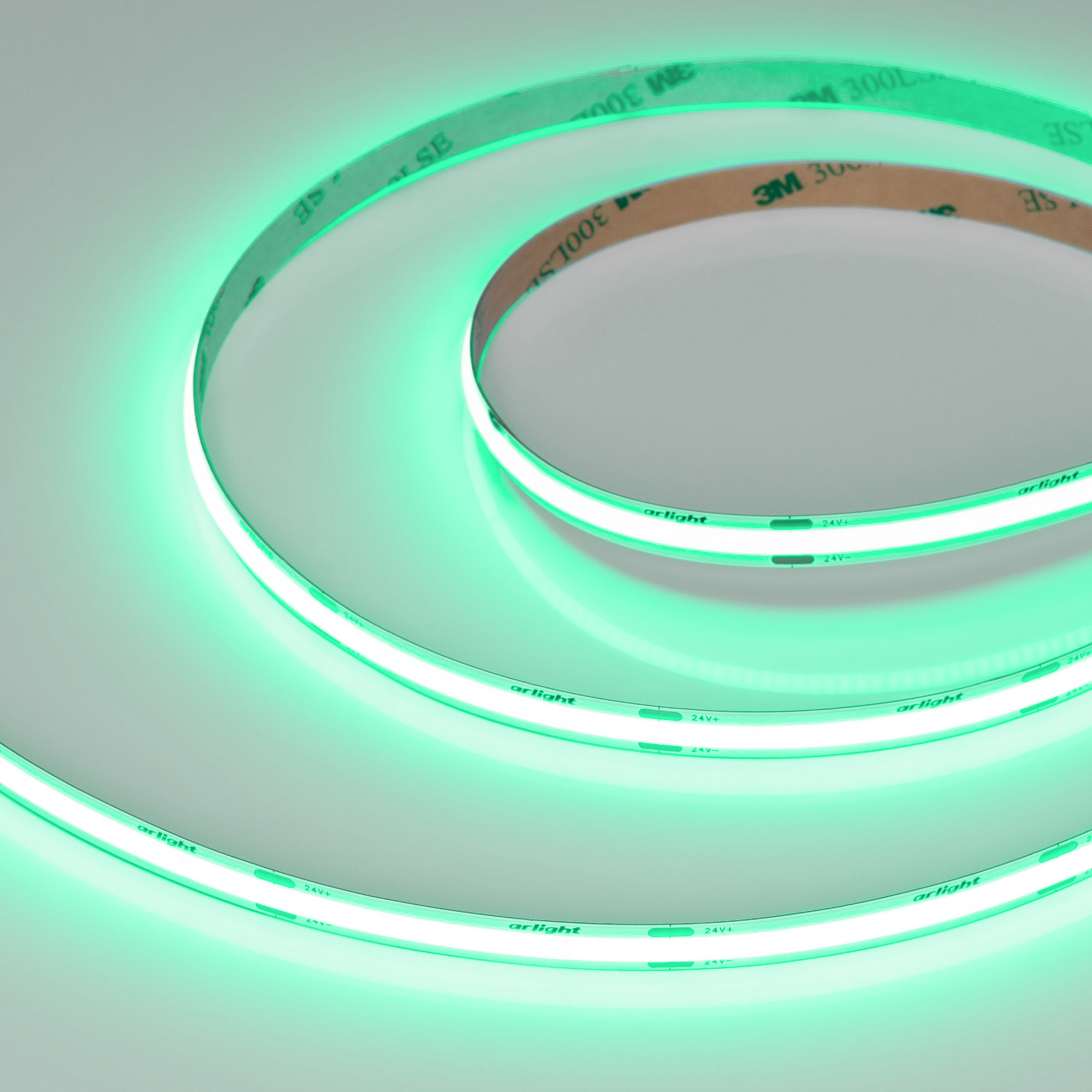 Arlight Светодиодная лента COB-X480-8mm 24V Green (8 W/m, IP20, 5m) (-) фото