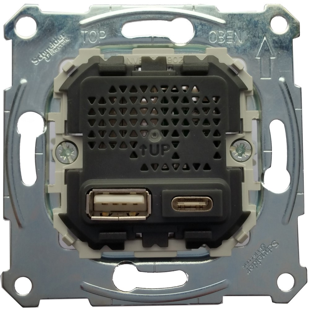 Schneider Electric MERTEN Механизм USB-зарядки A+C, 2,4 A фото