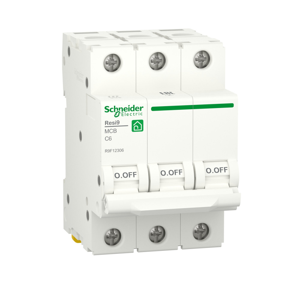 Schneider Electric RESI9 Автоматический выключатель (АВ) С 6А 3P 6000A фото