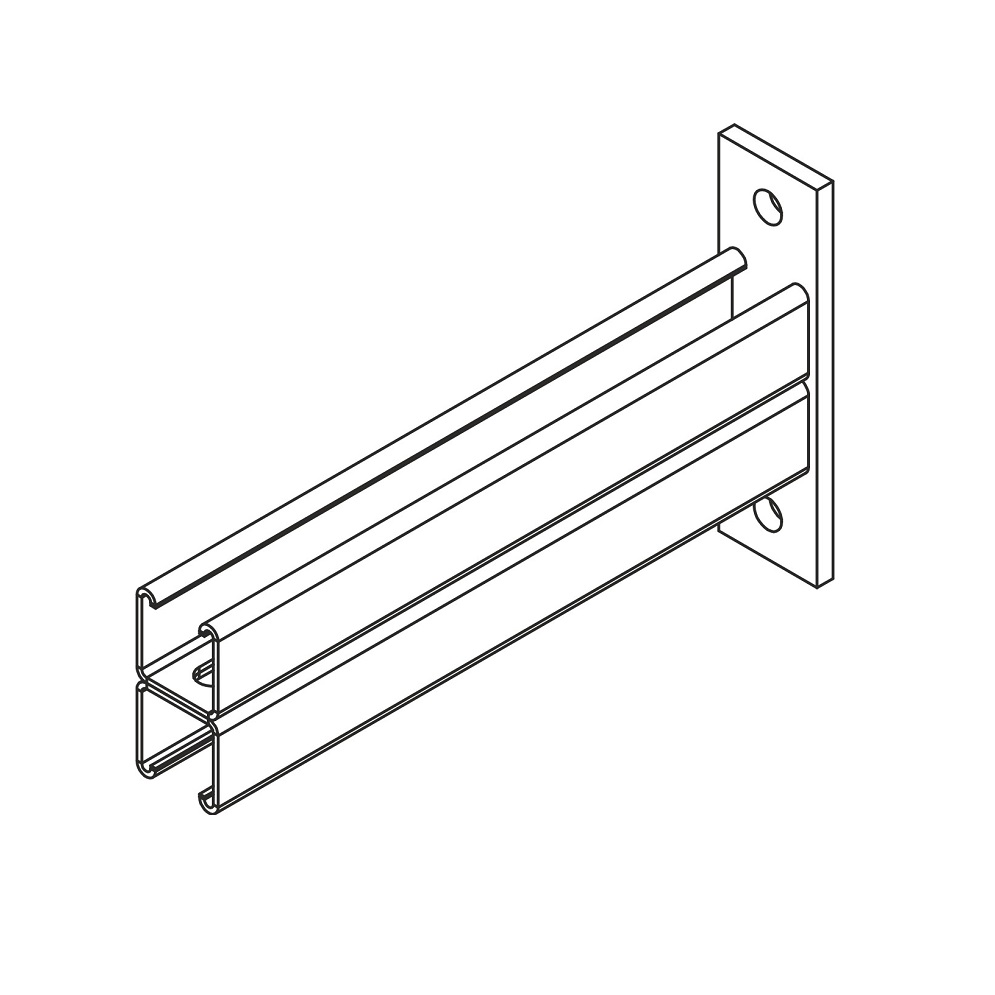 OSTEC (ПОД ЗАКАЗ) Кронштейн консольный СТРАТ двойной 414125-400 (гальваника) фото