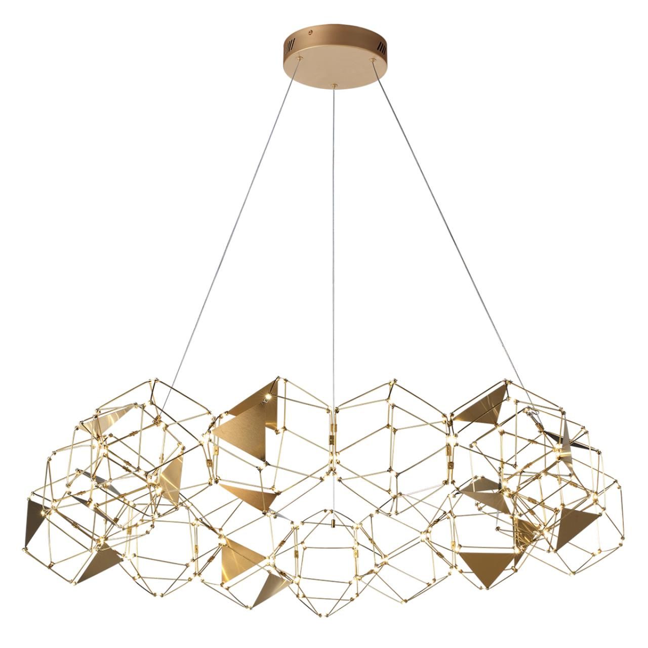 Odeon Light 5086/68L L-VISION ODL25 античная бронза/металл Люстра LED 68W 4000K 3740Лм TRELLIS фото