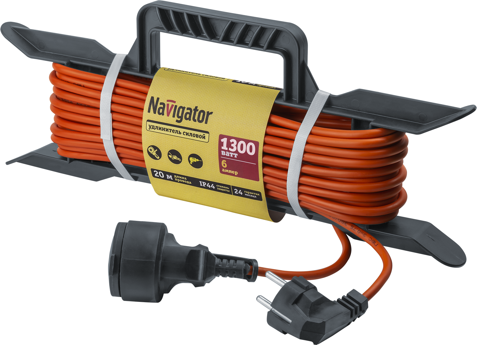 Navigator Удлинитель 93 927 NPE-F-20-E-3x0.75 на рамке c/з 20м (Россия) фото