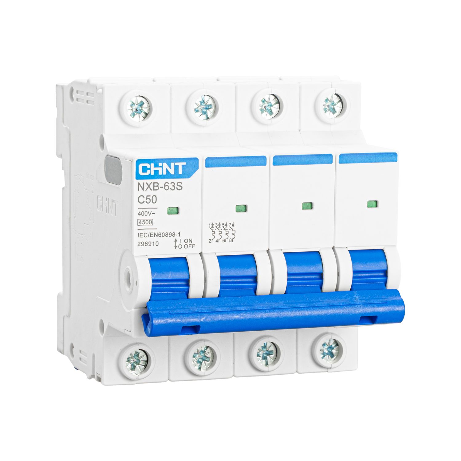 CHINT Авт. выкл. NXB-63S 4P 50А 4.5kA х-ка C (R) фото