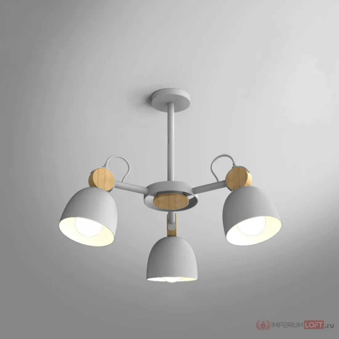 ImperiumLoft Потолочная люстр на штанге ROLLA 3 Gray фото