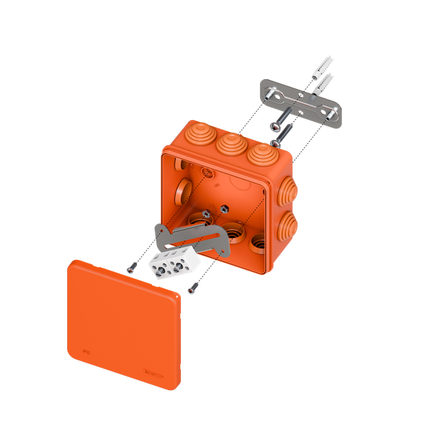 EKF Коробка огнестойкая E45 100x100x50мм с клеммниками 4 полюса 0,5-6мм2 IP55 HF фото