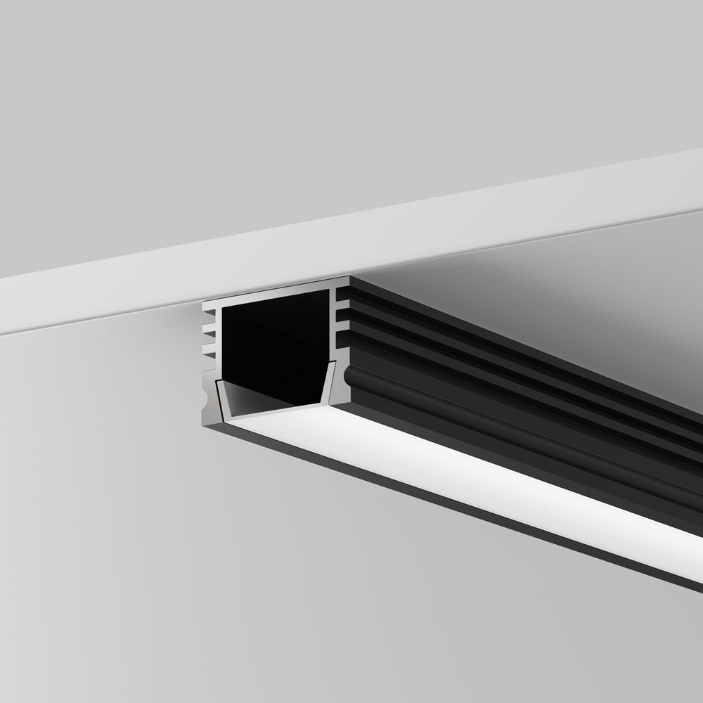Maytoni Led Strip Алюминиевый профиль накладной 16x12 (Черный, 2 м), ALM-005-B-2M фото