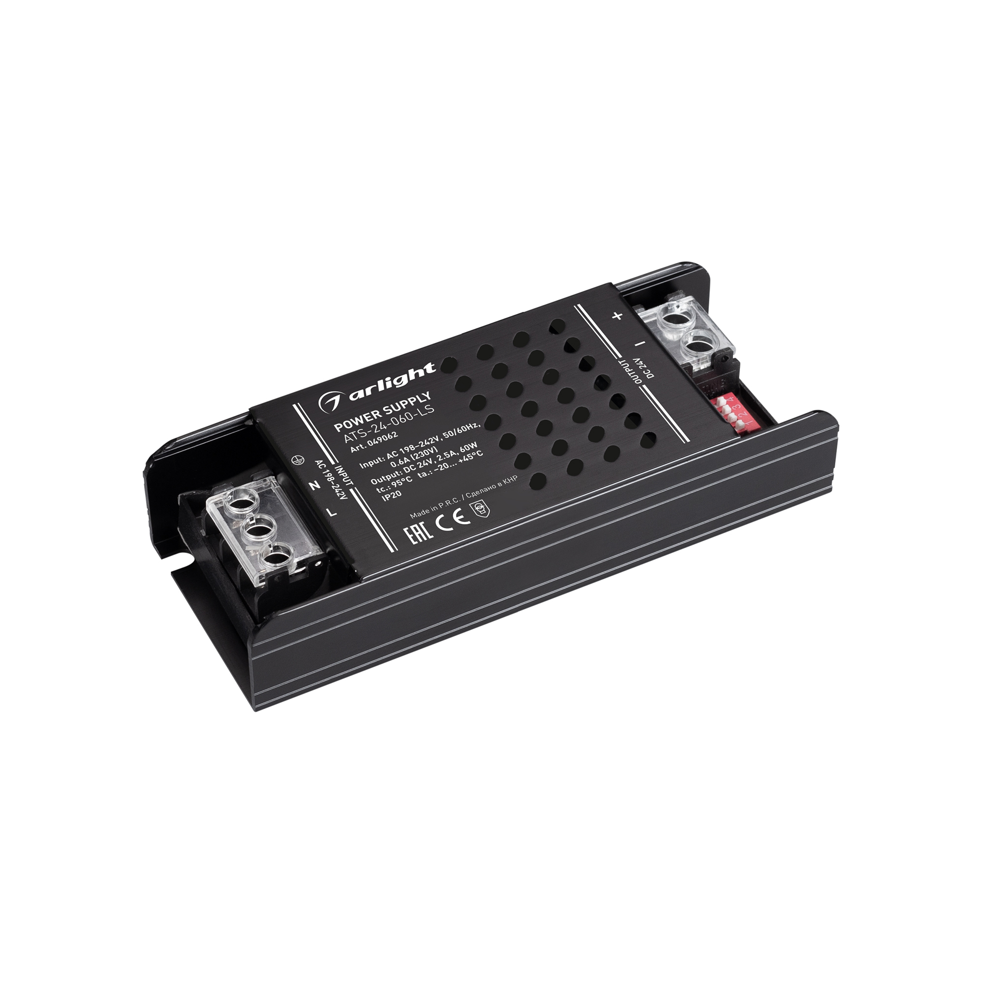 Arlight Блок питания ATS-24-060-LS (24V, 2.5A, 60W) (IP20 Сетка, 5 лет) фото