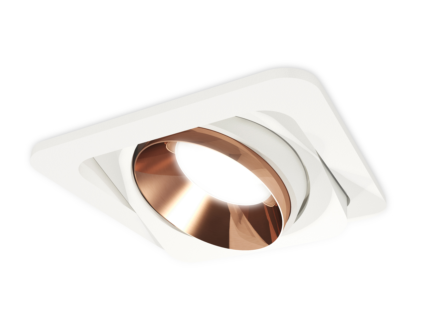 Ambrella Комплект встраиваемого поворотного светильника XC7658025 SWH/PPG белый песок/золото розовое полированное MR16 GU5.3 (C7658, N7035) фото