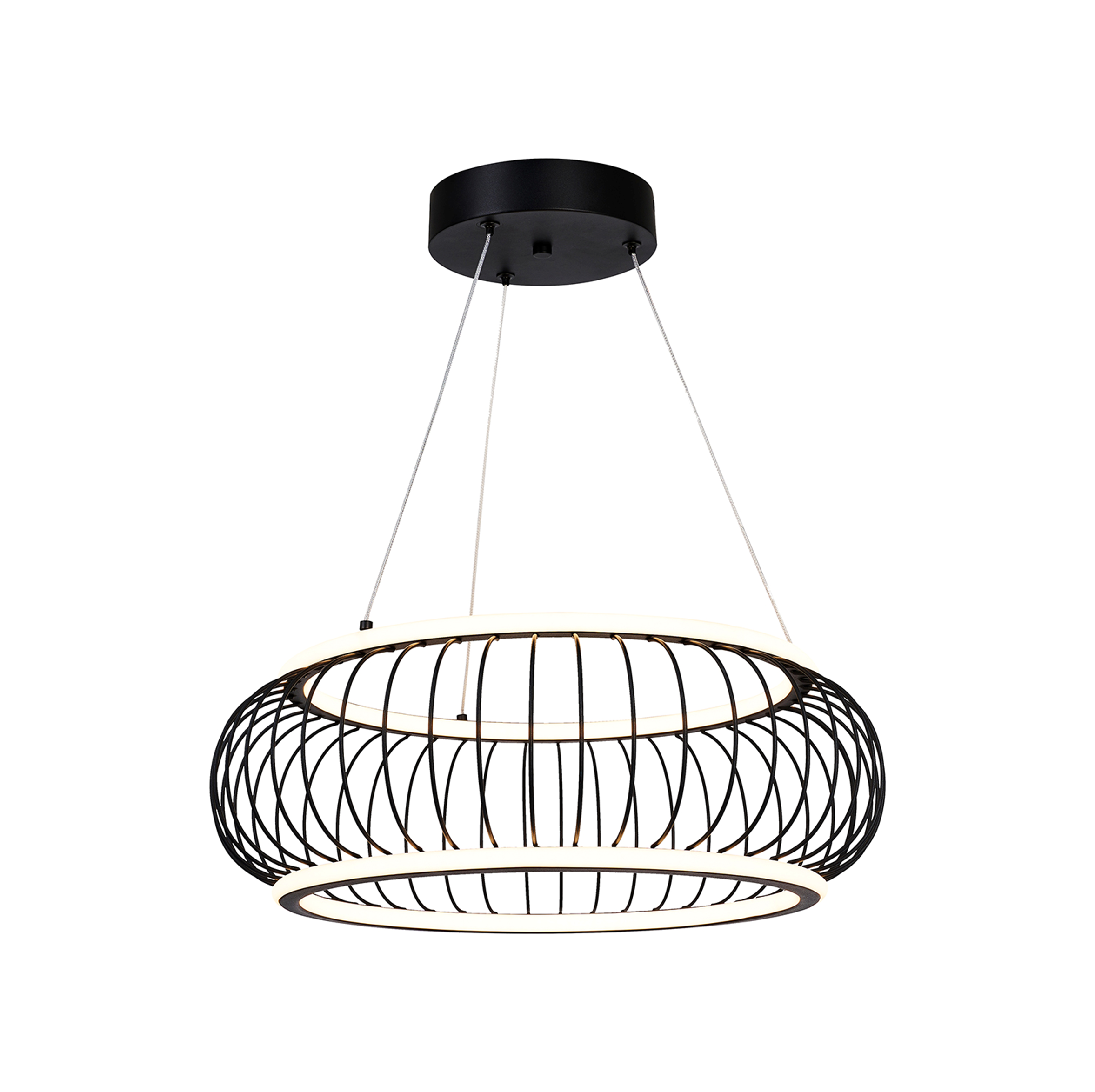 F-Promo 4435-2P, подвесная люстра, D500xH210/1200, LEDx80W, 4300LM, 3000-6000K, included, remote control фото