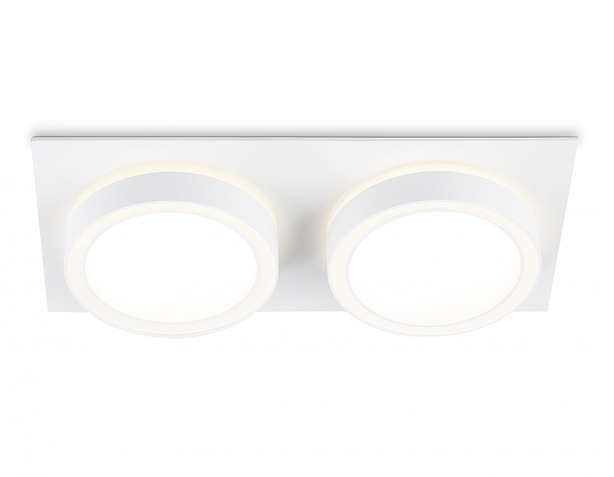 Ambrella Светильник встраиваемый TN52423/2 WH/FR белый/белый матовый GX53 max 12W 210*105*45 фото