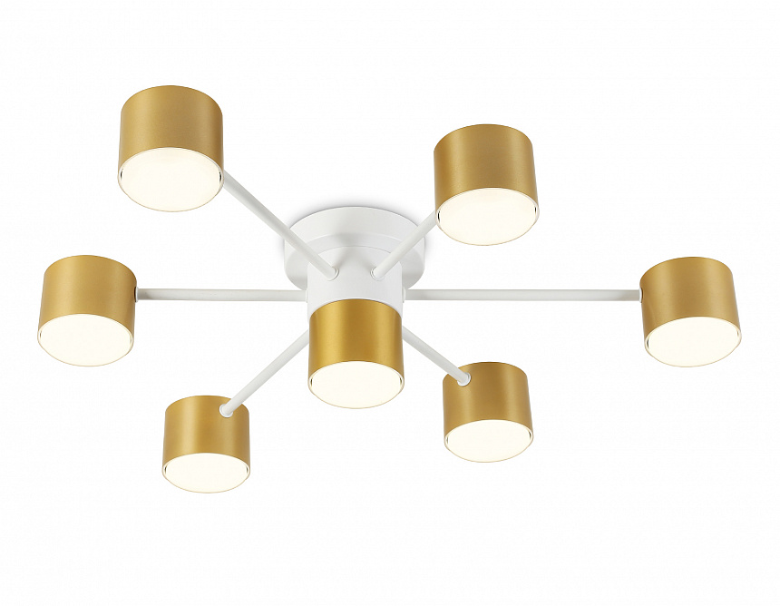 Ambrella Светильник потолочный FL51725/7 WH/GD белый/золото GX53/7 max 12W 645*135 фото