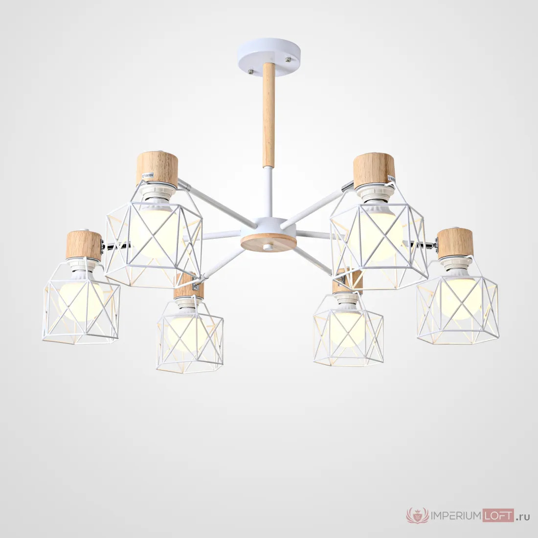 ImperiumLoft Потолочная люстра CORF B3 White 6 lamps фото