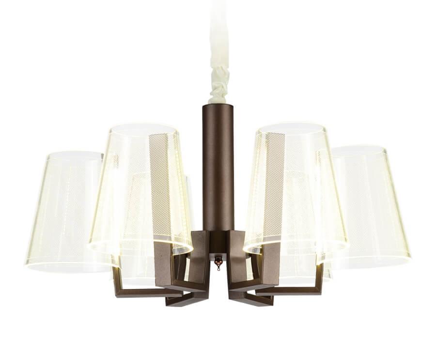 Ambrella Подвесная светодиодная люстра с пультом AK4025/6 CF кофе 96W D600*300 (ПДУ РАДИО 2.4) фото
