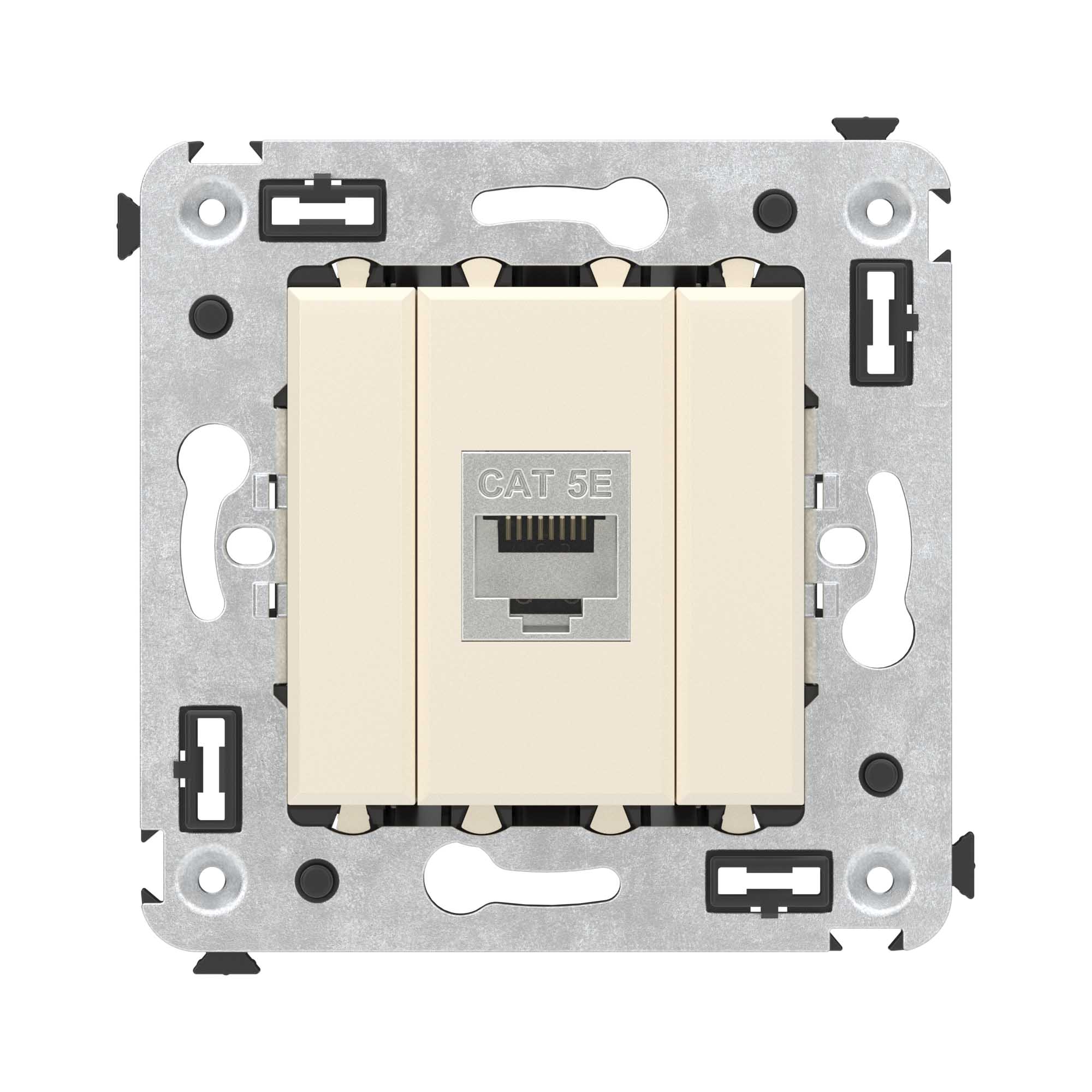 DKC Avanti Компьютерная розетка RJ-45 без шторки в стену, кат.5e одинарная экранированная, 