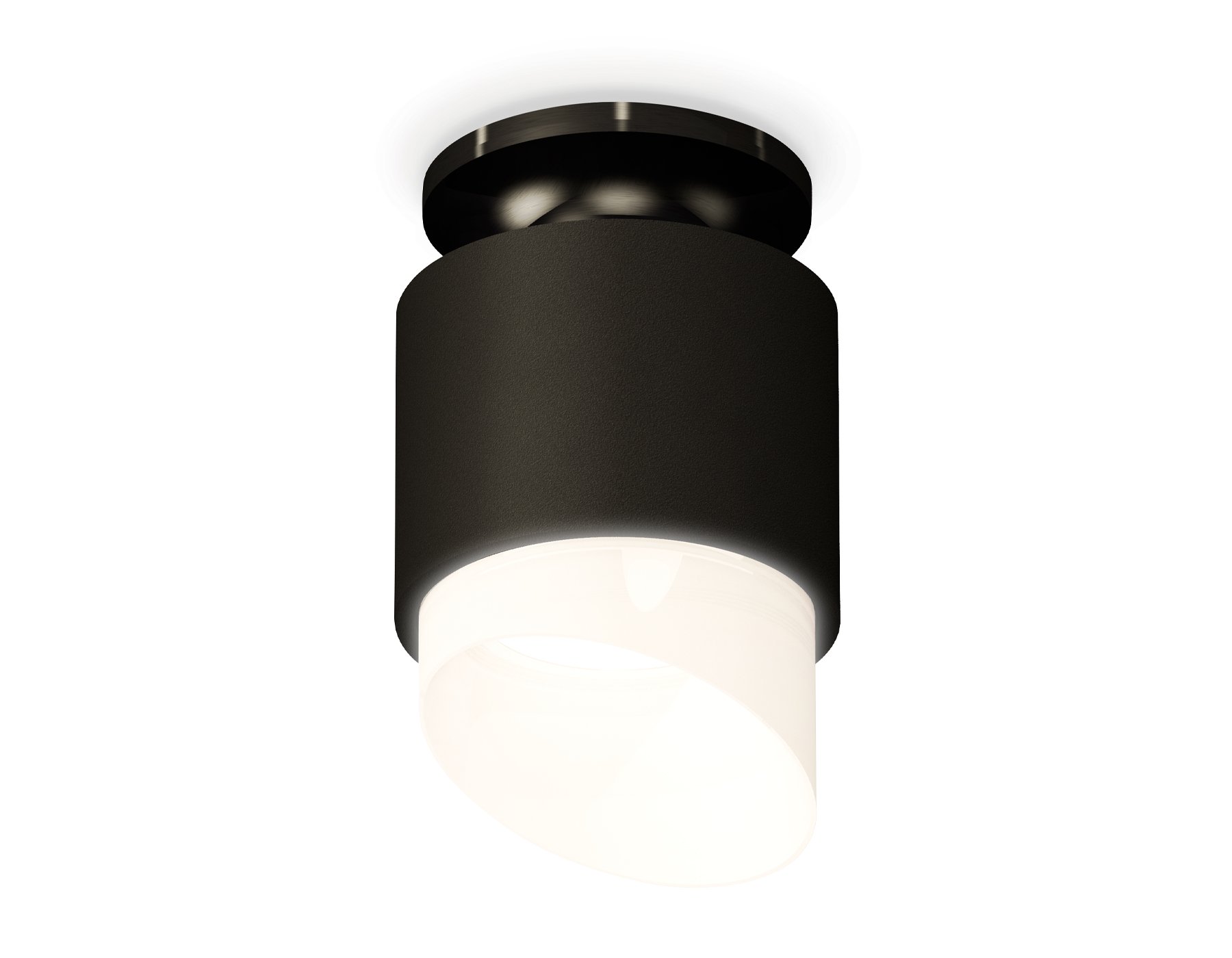 Ambrella Комплект накладного светильника с акрилом XS7511066 SBK/PBK/FR черный песок/черный полированный/белый матовый MR16 GU5.3 (N7926, C7511, N7175 фото